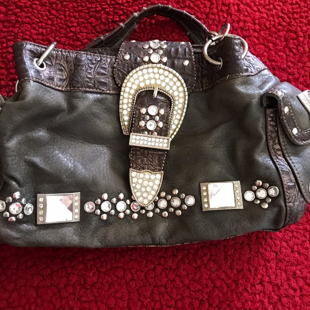 Brown sparkly purse